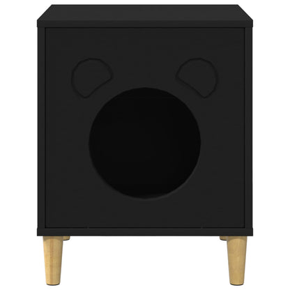 Katzenhaus Schwarz 42,5 x 40 x 53 cm Holzwerkstoff