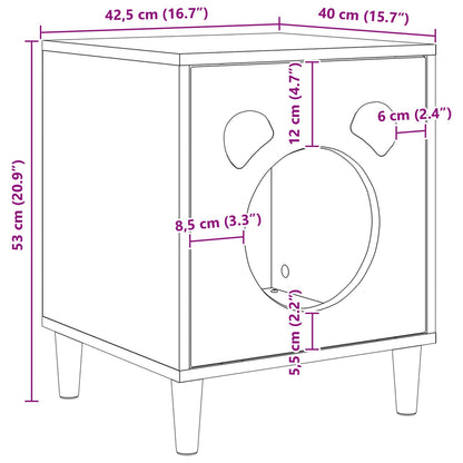 Katzenhaus Altholz 42,5 x 40 x 53 cm Holzwerkstoff