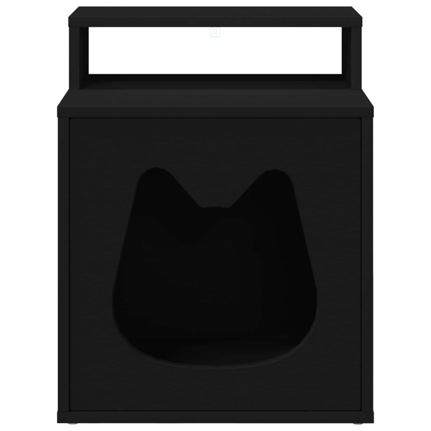 Katzenhaus Schwarz 42,5 x 40 x 53,5 cm Holzwerkstoff