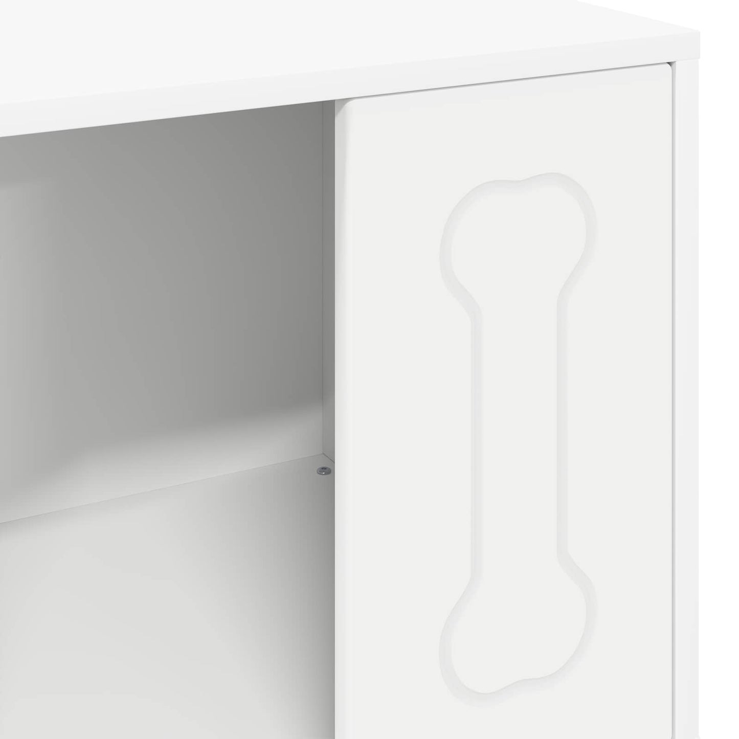 Hundehütte Weiß 44 x 42 x 49 cm Holzwerkstoff