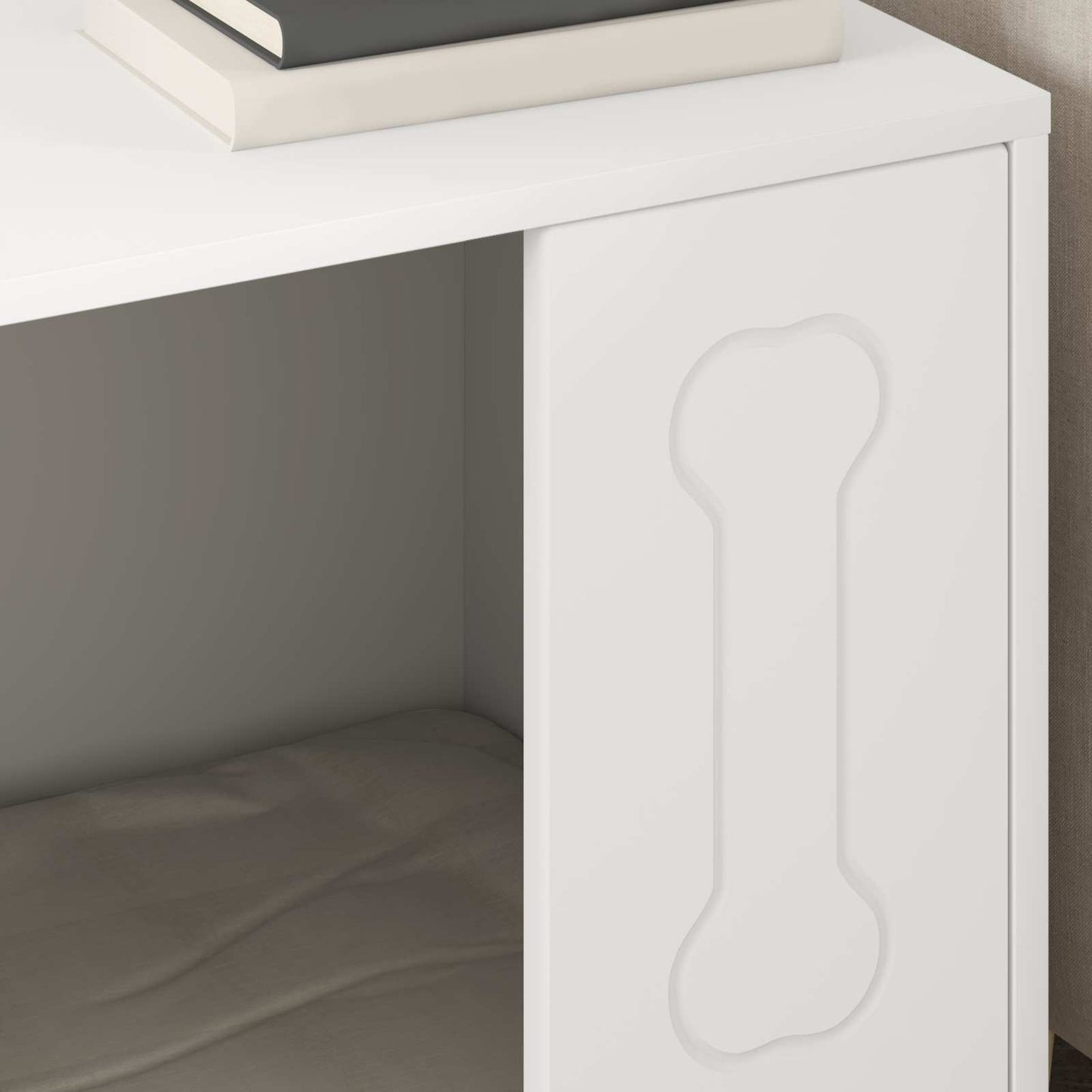 Hundehütte Weiß 44 x 42 x 49 cm Holzwerkstoff