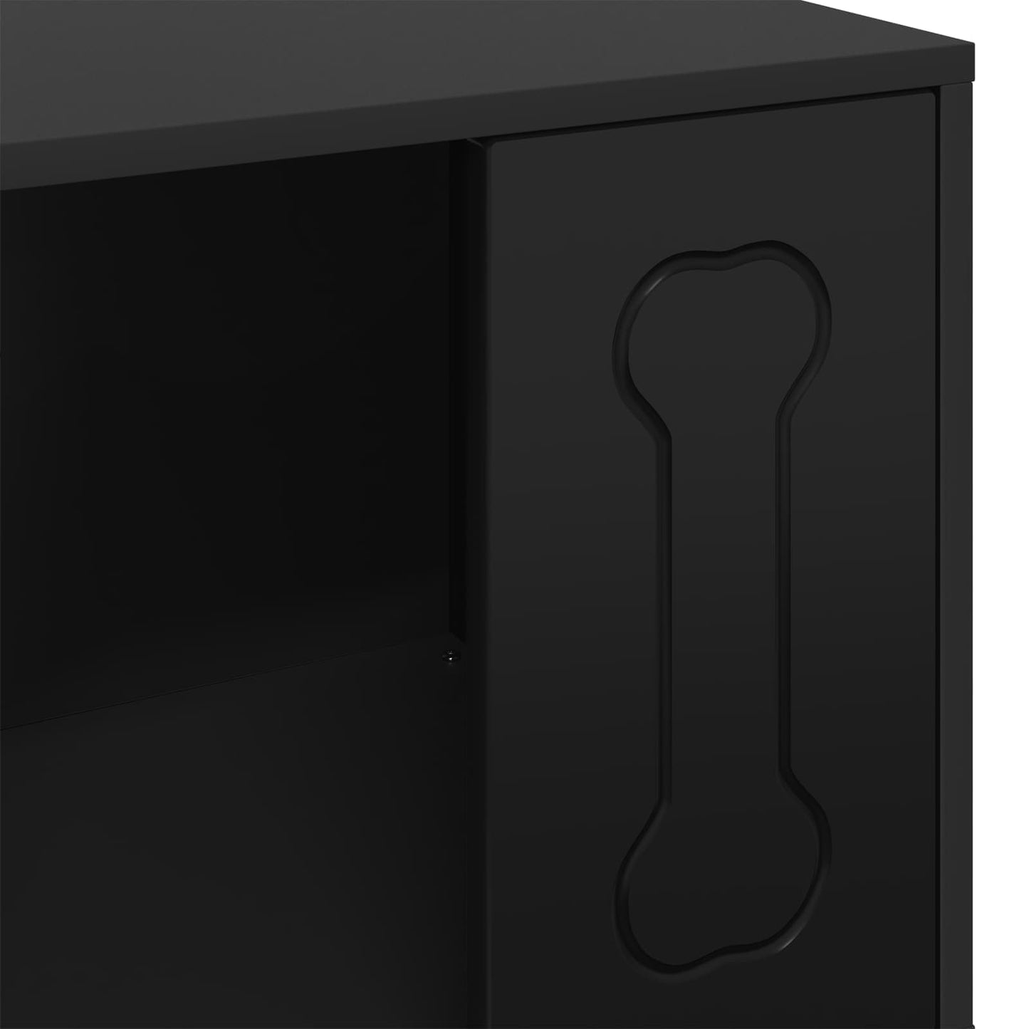 Hundehütte Schwarz 44 x 42 x 49 cm Holzwerkstoff