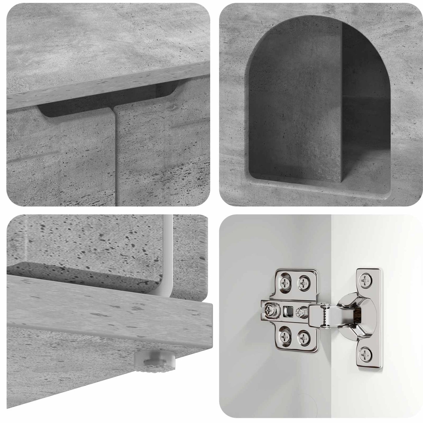 Katzenhaus Beton 85 x 55 x 50,5 cm Holzwerkstoff