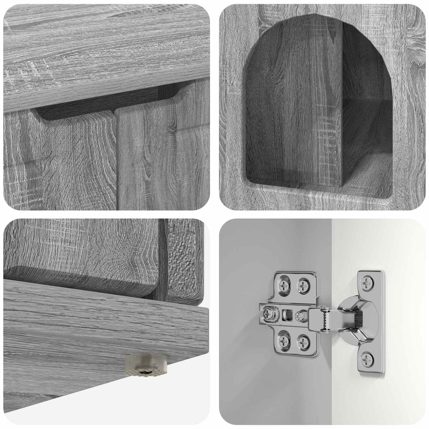 Katzenhaus Graues Sonoma 85 x 55 x 50,5 cm Holzwerkstoff