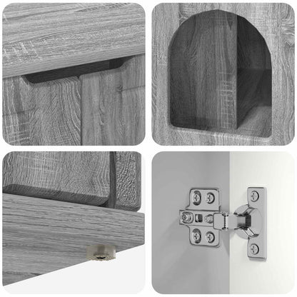 Katzenhaus Graues Sonoma 85 x 55 x 50,5 cm Holzwerkstoff