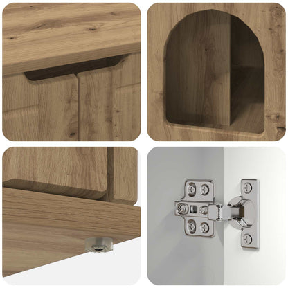 Katzenhaus Kunsthandwerk Eiche 85 x 55 x 50,5 cm Holzwerkstoff