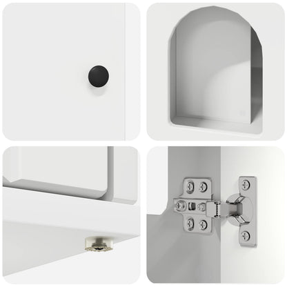 Katzenhaus Weiß 85 x 55 x 50,5 cm Holzwerkstoff