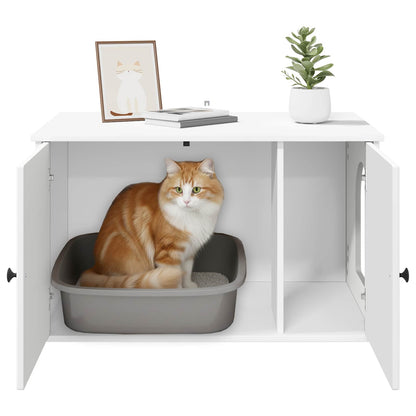 Katzenhaus Weiß 85 x 55 x 50,5 cm Holzwerkstoff