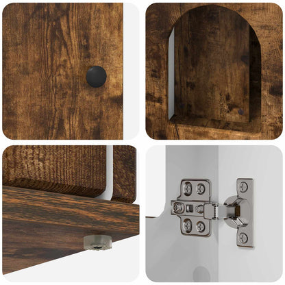 Katzenhaus Geräucherte Eiche 85 x 55 x 50 cm Holzwerkstoff