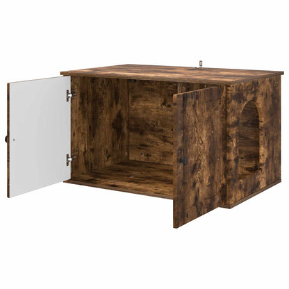 Katzenhaus Geräucherte Eiche 85 x 55 x 50 cm Holzwerkstoff