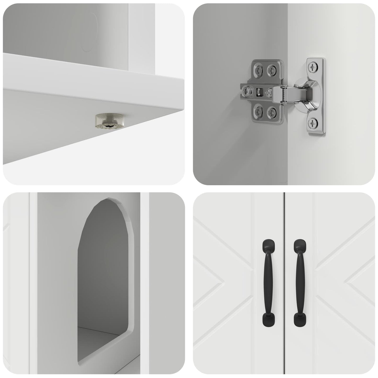 Katzenhaus Weiß 85 x 55 x 50 cm Holzwerkstoff