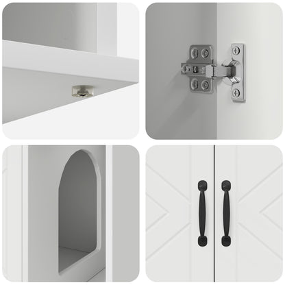 Katzenhaus Weiß 85 x 55 x 50 cm Holzwerkstoff