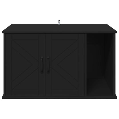 Katzenhaus Schwarz 85 x 55 x 50 cm Holzwerkstoff