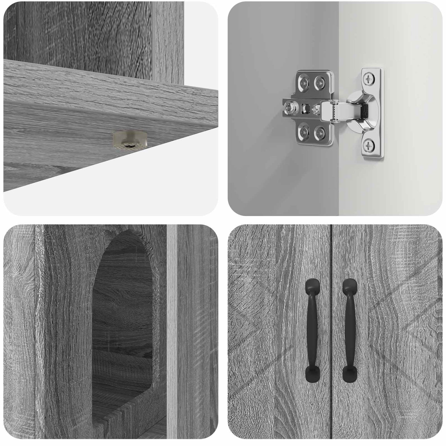 Katzenhaus Graues Sonoma 85 x 55 x 50 cm Holzwerkstoff