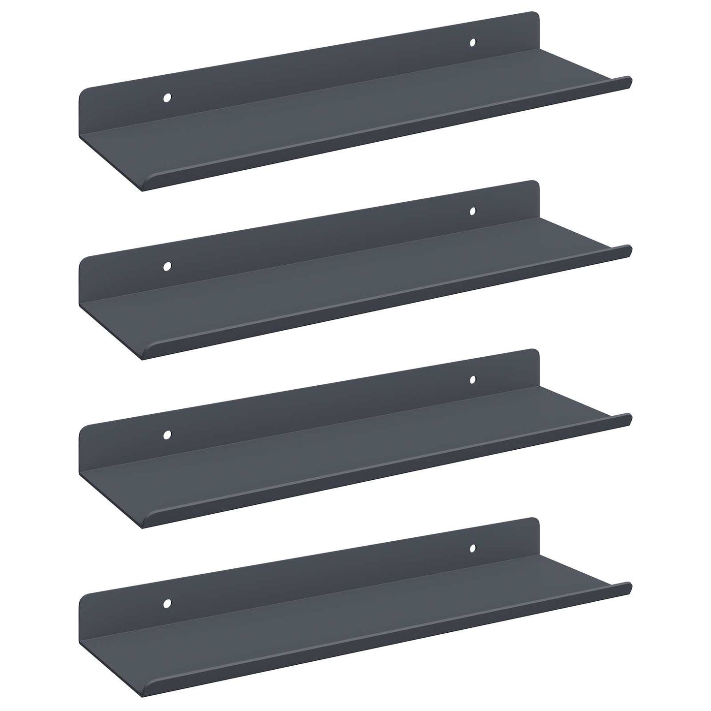 Schwebendes Regal 4 pcs Anthrazit 30 x 9 x 2,5 cm Stahl