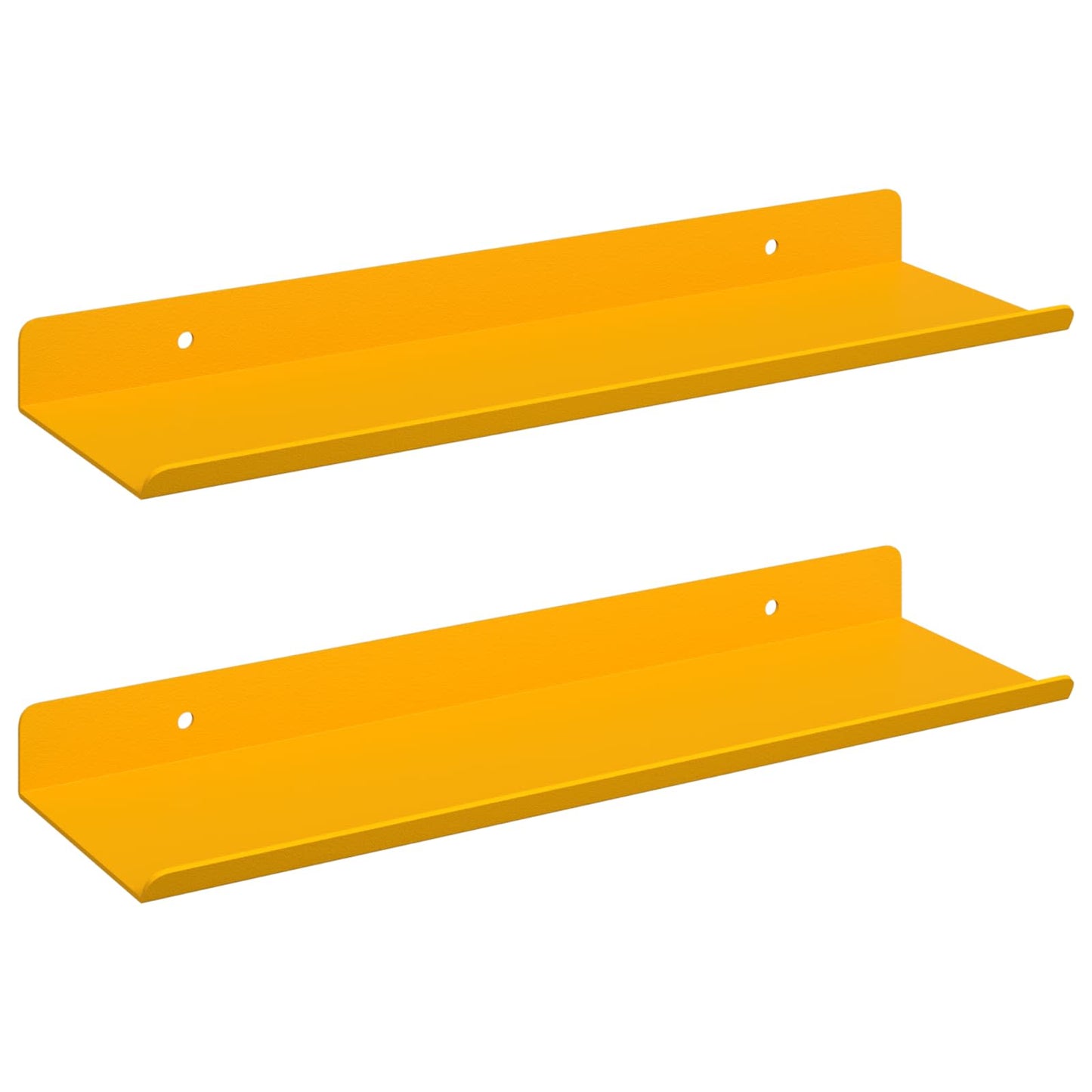 Schwebendes Regal 2 pcs Senfgelb 30 x 9 x 2,5 cm Stahl