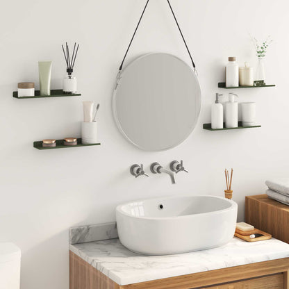 Schwebendes Regal 4 pcs Olive Grün 30 x 9 x 2,5 cm Stahl