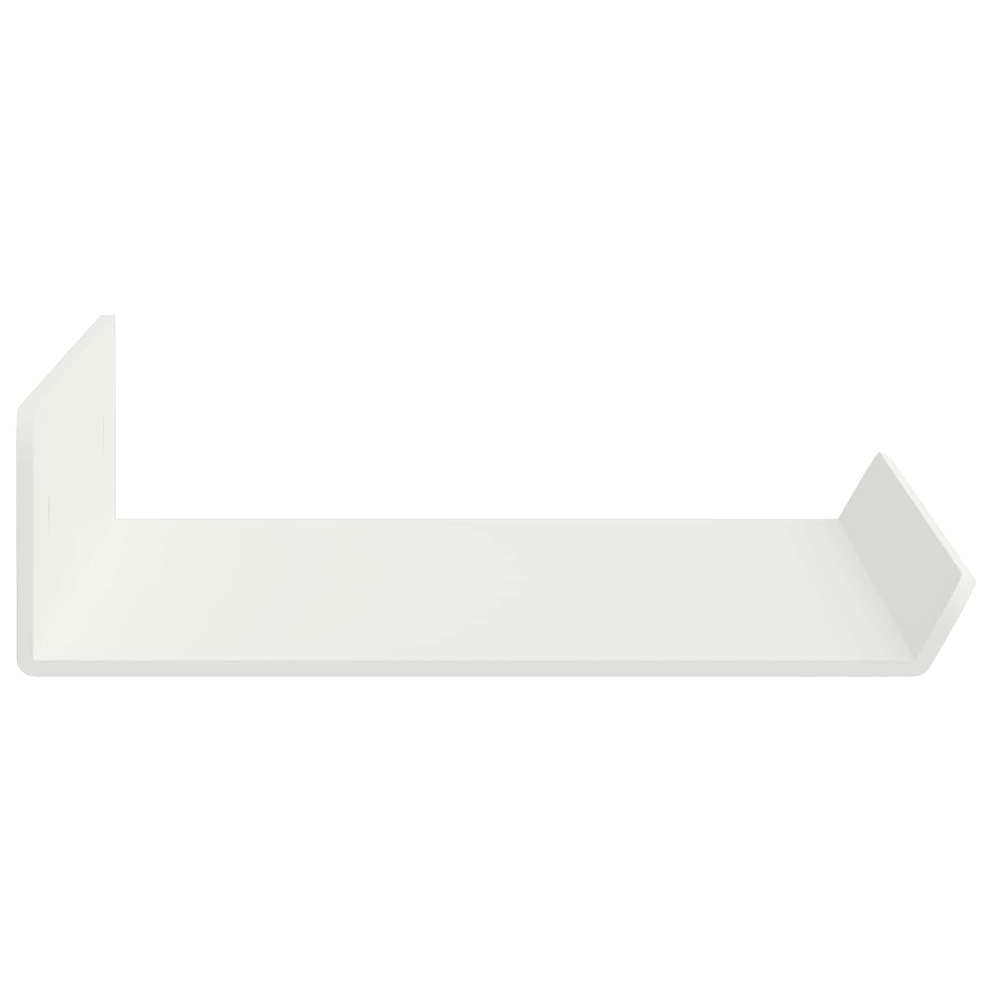 Schwebendes Regal Wandmontiert 2 pcs Weiß 30 x 9 x 2,5 cm Stahl