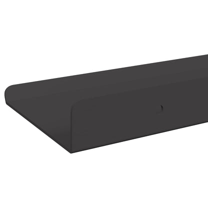 vidaXL Wandregal mit Regal 2 pcs Schwarz 40 x 8,5 x 2,5 cm