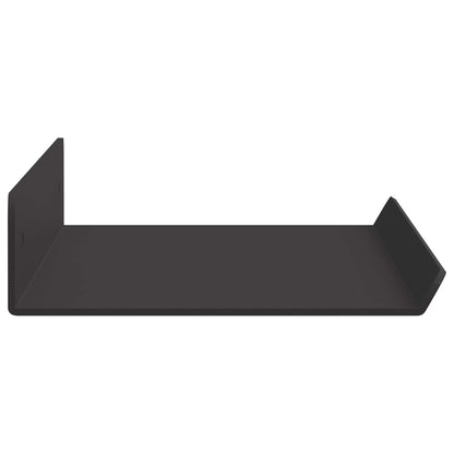 vidaXL Wandregal mit Regal 2 pcs Schwarz 40 x 8,5 x 2,5 cm