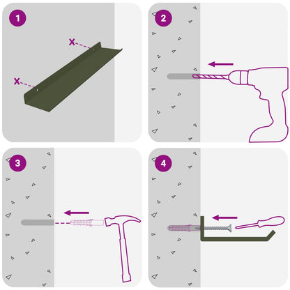 Schwebendes Regal 2 pcs Olive Grün 40 x 9 x 2,5 cm Stahl