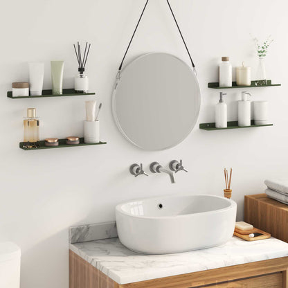 Schwebendes Regal 4 pcs Olive Grün 40 x 9 x 2,5 cm Stahl