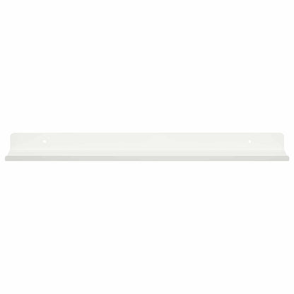 Schwebendes Regal Wandmontiert 2 pcs Weiß 40 x 9 x 2,5 cm Stahl