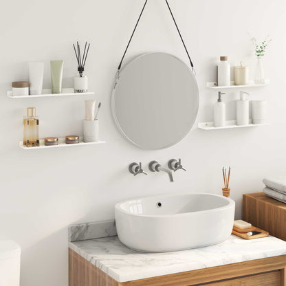 Schwebendes Regal Wandmontiert 4 pcs Weiß 40 x 9 x 2,5 cm Stahl