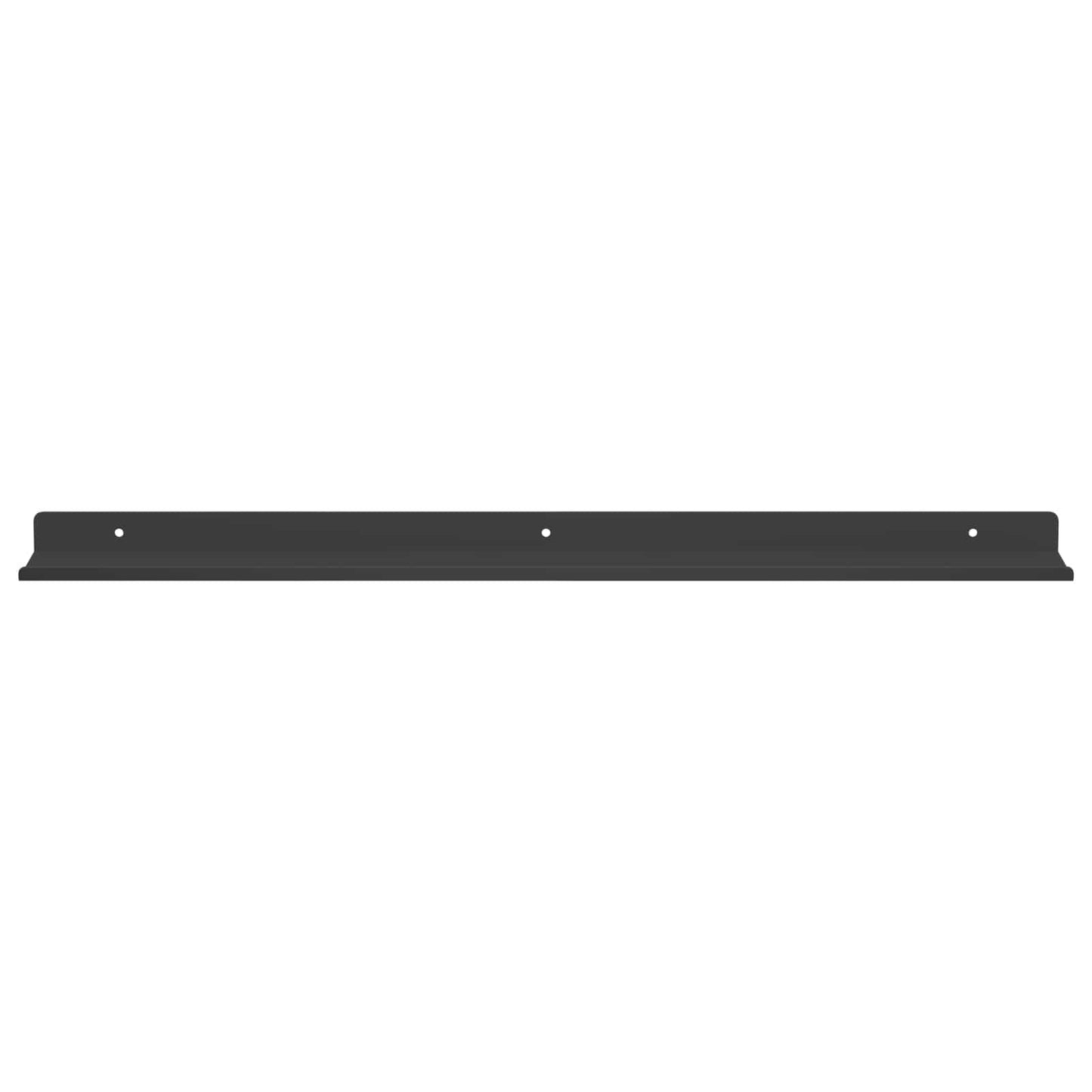 vidaXL Wandregal mit Regal 2 pcs Schwarz 60 x 8,5 x 2,5 cm