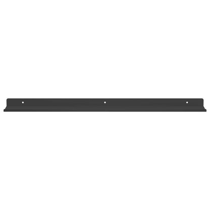 vidaXL Wandregal mit Regal 2 pcs Schwarz 60 x 8,5 x 2,5 cm