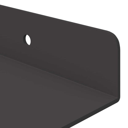 Schwebendes Regal 4 pcs Schwarz 60 x 9 x 2,5 cm Stahl