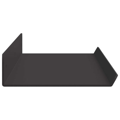Schwebendes Regal 4 pcs Schwarz 60 x 9 x 2,5 cm Stahl