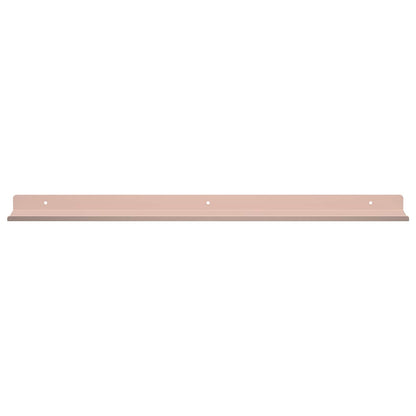 Schwebendes Regal Wandmontiert 2 pcs Rosa 60 x 9 x 2,5 cm Stahl