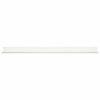 Schwebendes Regal Wandmontiert 4 pcs Weiß 60 x 9 x 2,5 cm Stahl