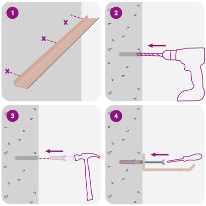 Schwebendes Regal Wandmontiert 2 pcs Rosa 80 x 9 x 2,5 cm Stahl
