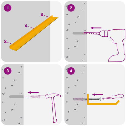 Schwebendes Regal 2 pcs Senfgelb 80 x 9 x 2,5 cm Stahl