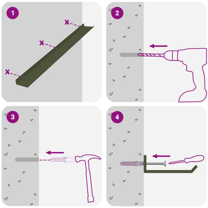 Schwebendes Regal 2 pcs Olive Grün 80 x 9 x 2,5 cm Stahl