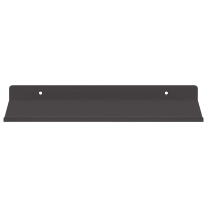 vidaXL Wandregal mit Regal 2 pcs Schwarz 30 x 17,5 x 2,5 cm