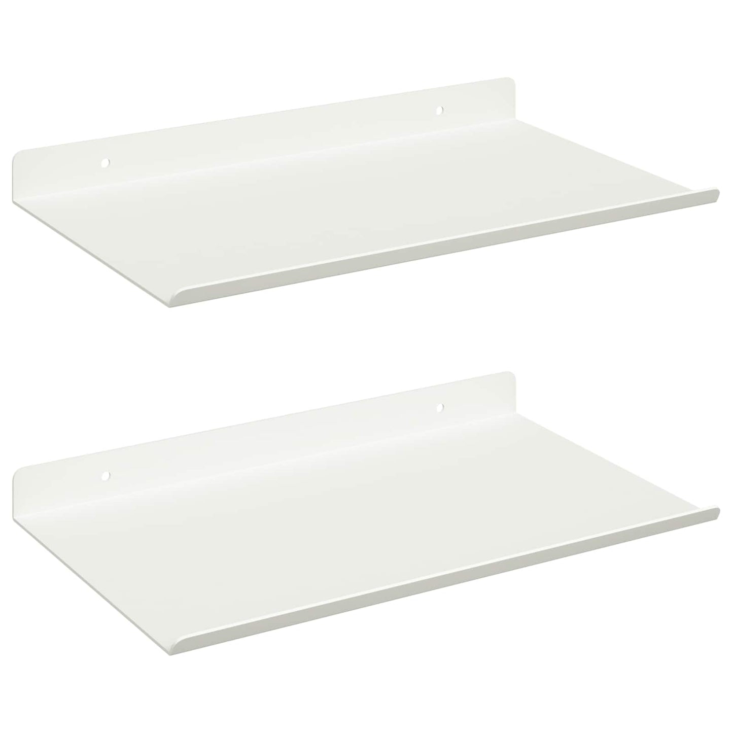 Schwebendes Regal 2 pcs Weiß 30 x 18 x 2,5 cm Stahl