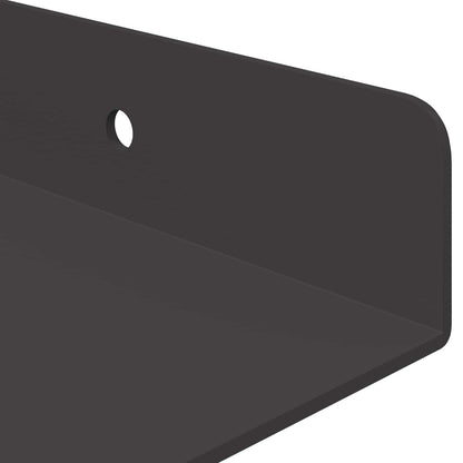 vidaXL Wandregal mit Regal 2 pcs Schwarz 40 x 17,5 x 2,5 cm
