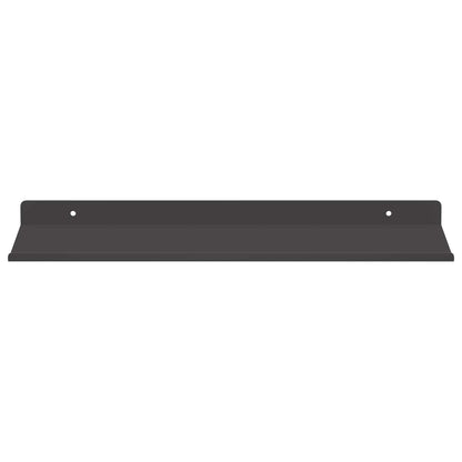 vidaXL Wandregal mit Regal 2 pcs Schwarz 40 x 17,5 x 2,5 cm