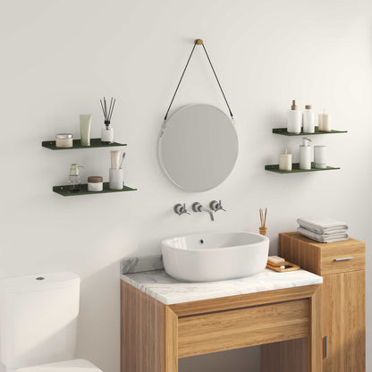 Schwebendes Regal 4 pcs Olive Grün 40 x 18 x 2,5 cm Stahl