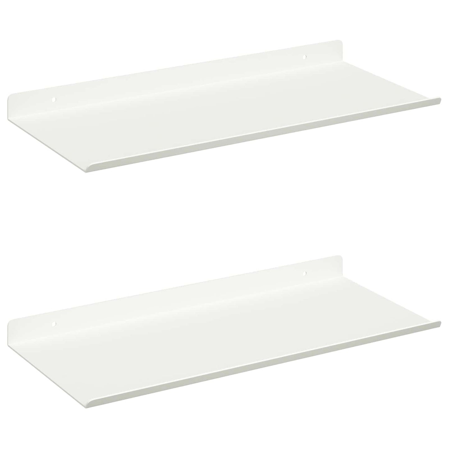 Schwebendes Regal 2 pcs Weiß 40 x 18 x 2,5 cm Stahl