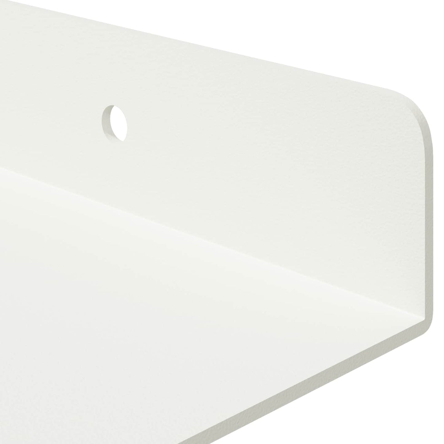 Schwebendes Regal 4 pcs Weiß 40 x 18 x 2,5 cm Stahl