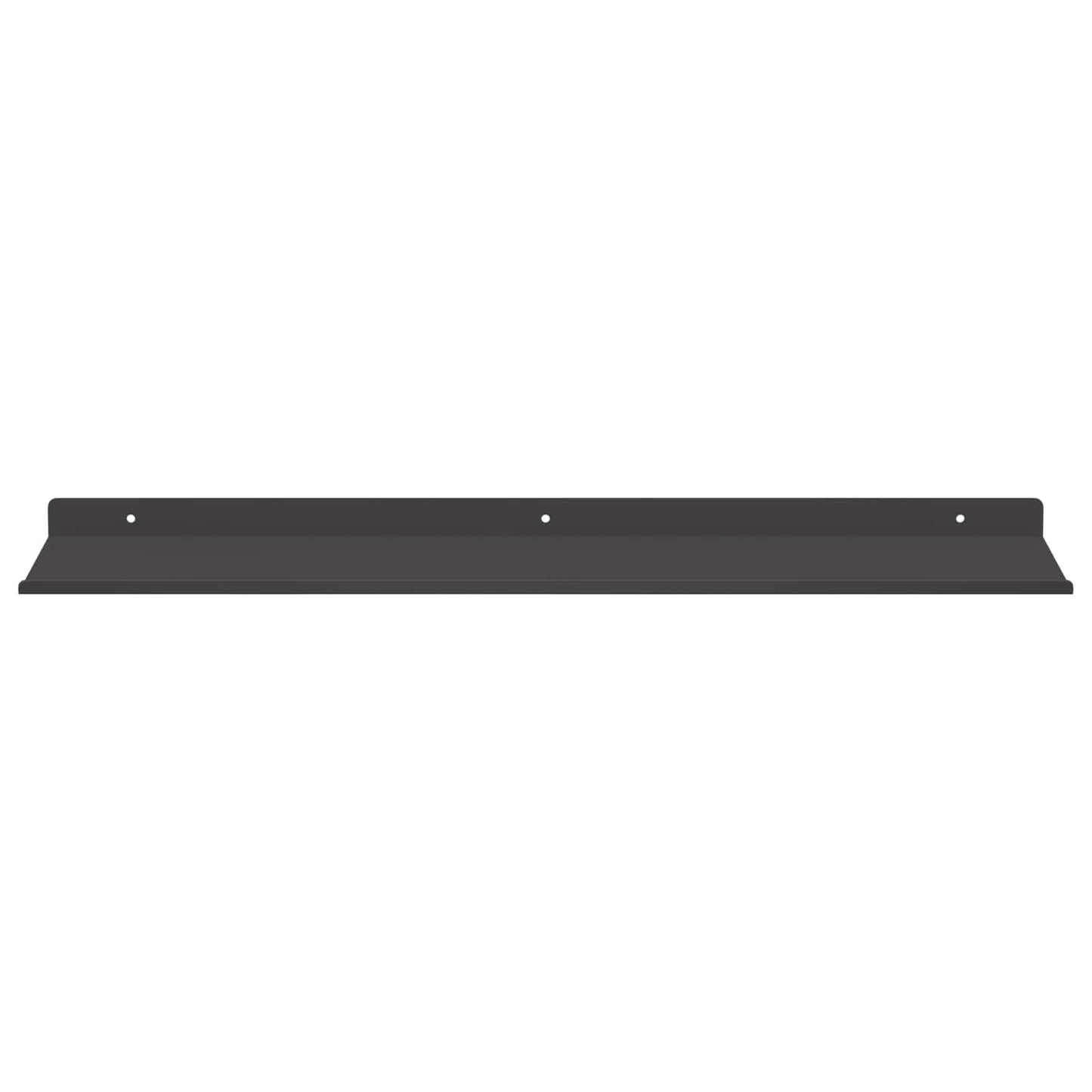vidaXL Wandregal mit Regal Wandmontiert 2 pcs Schwarz 60 x 18 x 2,5 cm