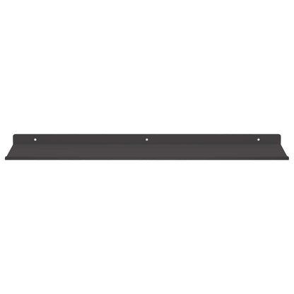 vidaXL Wandregal mit Regal Wandmontiert 2 pcs Schwarz 60 x 18 x 2,5 cm