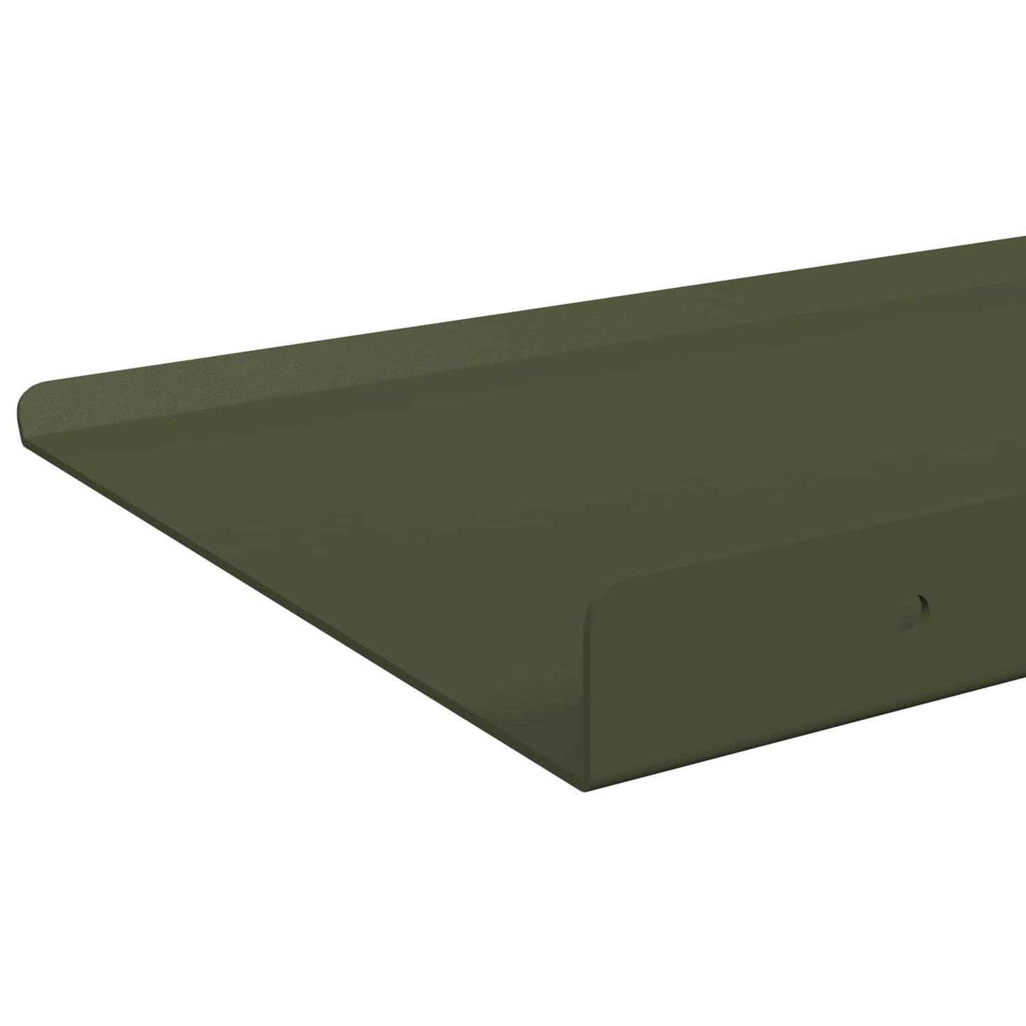 Schwebendes Regal 2 pcs Olive Grün 60 x 18 x 2,5 cm Stahl