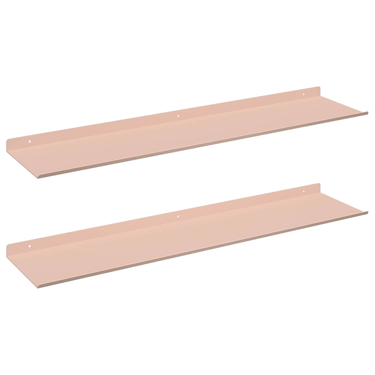 Schwebendes Regal 2 pcs Rosa 80 x 18 x 2,5 cm Stahl