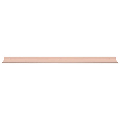 Schwebendes Regal 4 pcs Rosa 100 x 18 x 2,5 cm Stahl