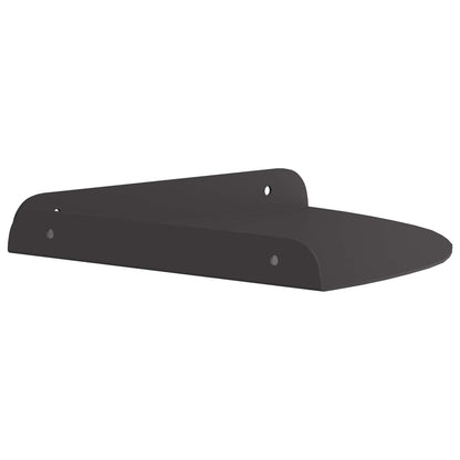 vidaXL Wandregal mit Regal mit Speicher 2 pcs Schwarz 24 x 24 x 2 cm